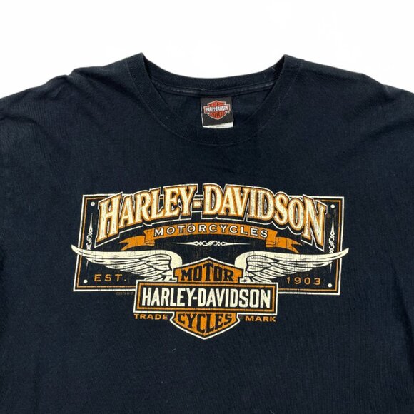 Harley Davidson Bud's Indiana Dealer Motorcycle Biker T-Shirt Men's XL - Picture 3 of 7